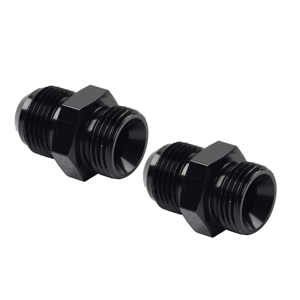 2Pcs AN10 Flare to 8AN ORB Male Fitting Adapter for Universal