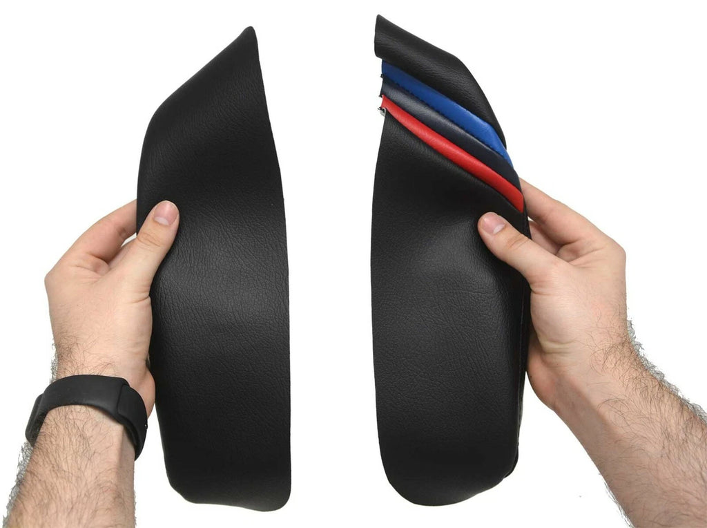 Leather Console Lid Armrest Cover for BMW E38 (1995–2001) M Style Stripes