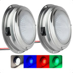 2X 4" RGBW LED Dome Ceiling Light for FO5052-M2 (12V, Stainless Steel)