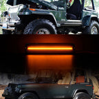 2X Smoked Amber LED Front Side Marker Light Lamp for Jeep Wrangler YJ (1987–1995)
