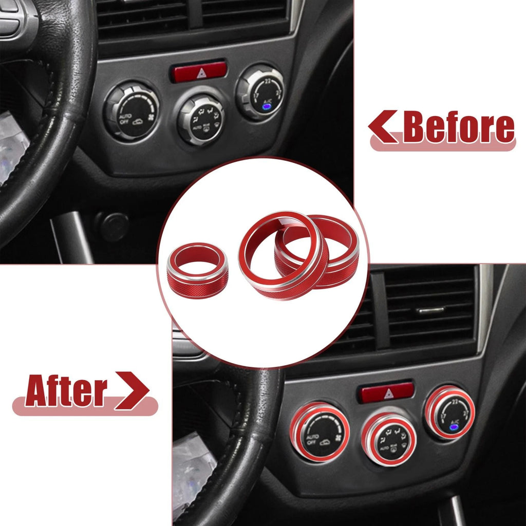 3pcs AC Climate Control Ring Knob for Subaru Forester Impreza (2014–2021)