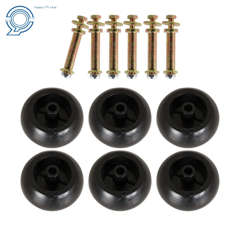 6 Pack Anti Scalp Deck Wheel Kit for Exmark Mower (103-7263, 1-603299, 109-2098)