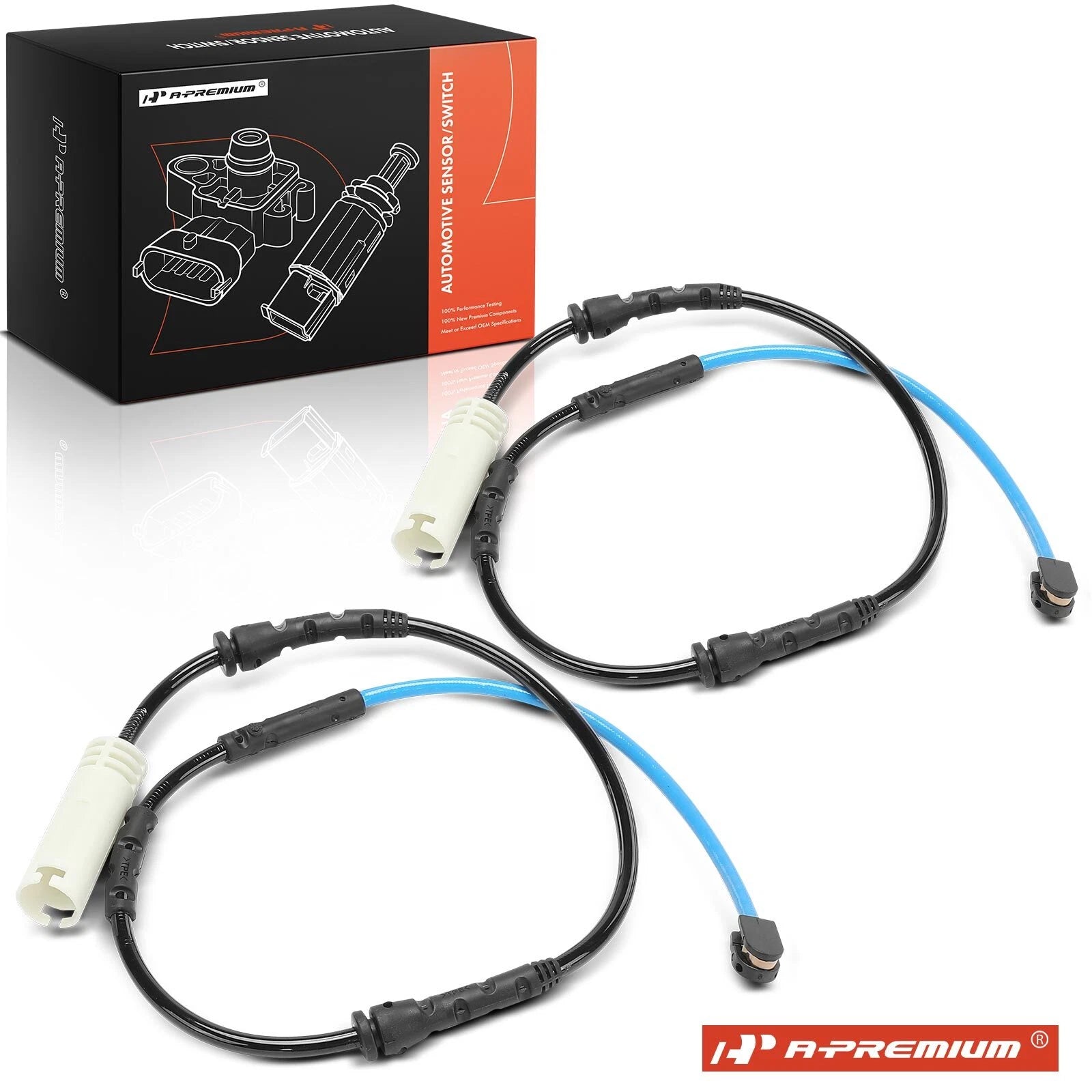 2X Disc Brake Pad Wear Sensor Front for BMW 135i (2011–2013)