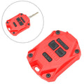 Red ABS Car Key Fob Shell Case for Jeep Wrangler (2007-2017)