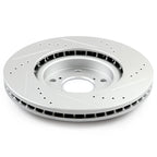 Set of 2 Slotted Front Disc Brake Rotors for Acura TL Honda Odyssey