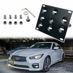 Bumper Tow Hook License Plate Mounting Bracket for Infiniti Q50 Q60 (2015–2024)