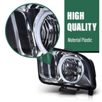 Smoke Lens LED Halo Headlights for Ford Mustang (2005–2009)