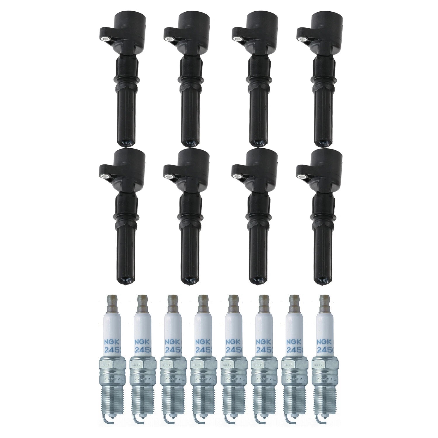 Set of 8 Ignition Coils & NGK Laser Platinum Spark Plugs for Corvette (C4 1984–1996)
