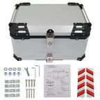 Motorcycle Top Case Tail Box for Scooter (Waterproof, Silver)