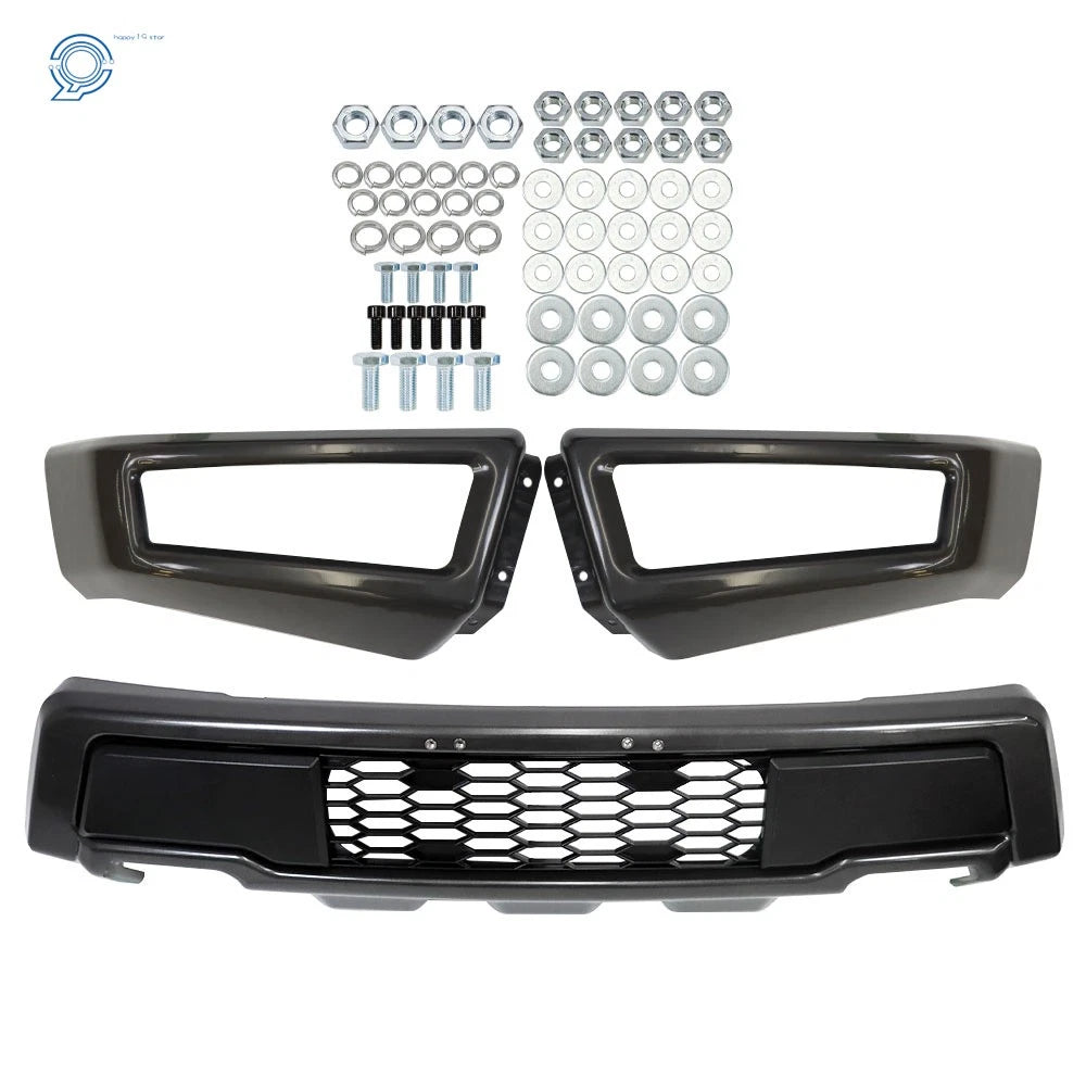 Steel Front Bumper for Ford F-150 (2009–2014) Raptor Style, Painted Gray