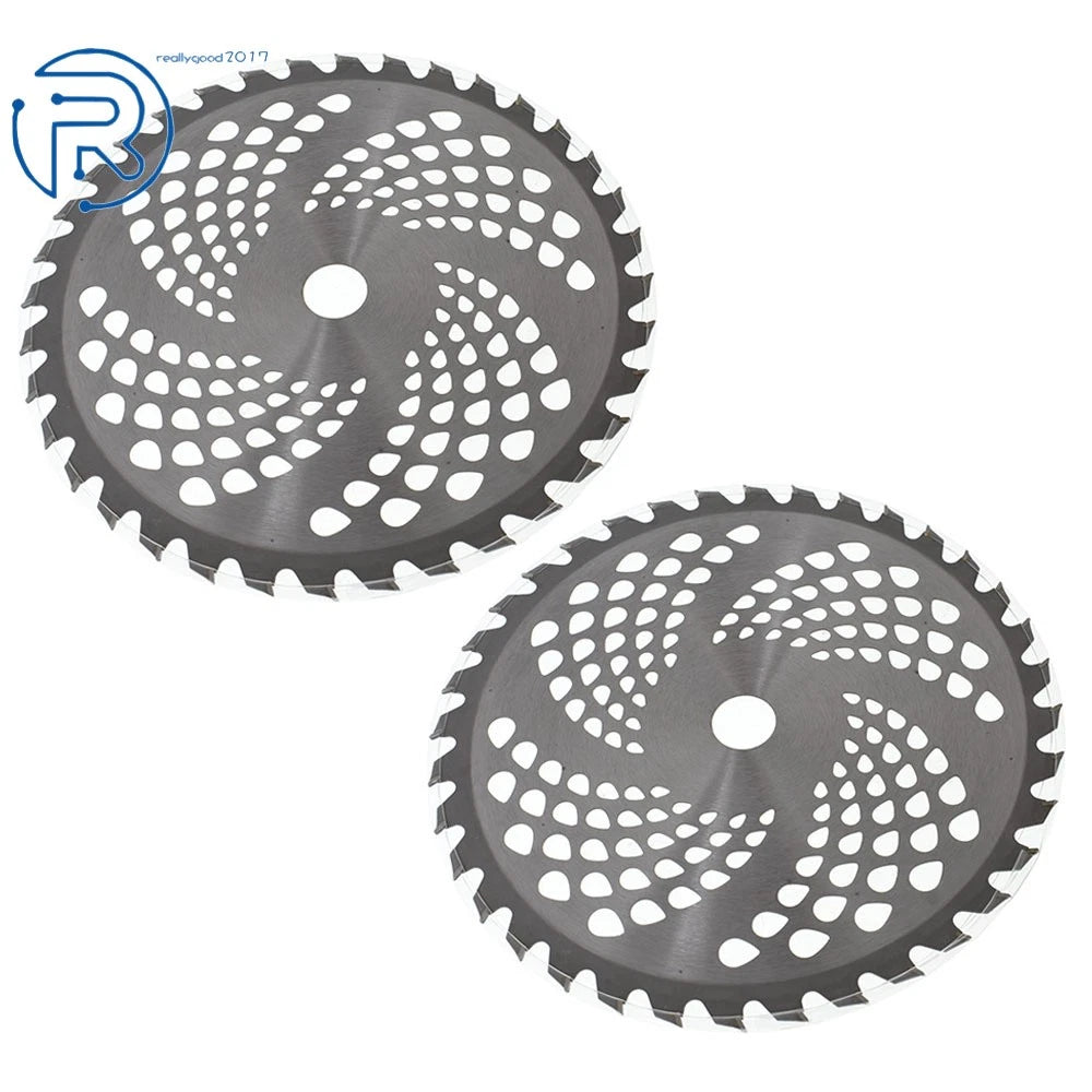 2X Carbide Tip Brush Blades for Cutter Trimmer (9" x 36T)