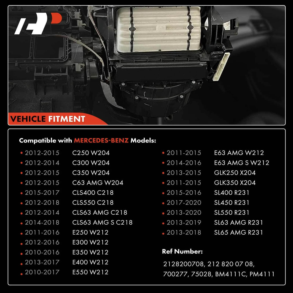 HVAC Blower Motor with Wheel Assembly for Mercedes-Benz C-Class E-Class