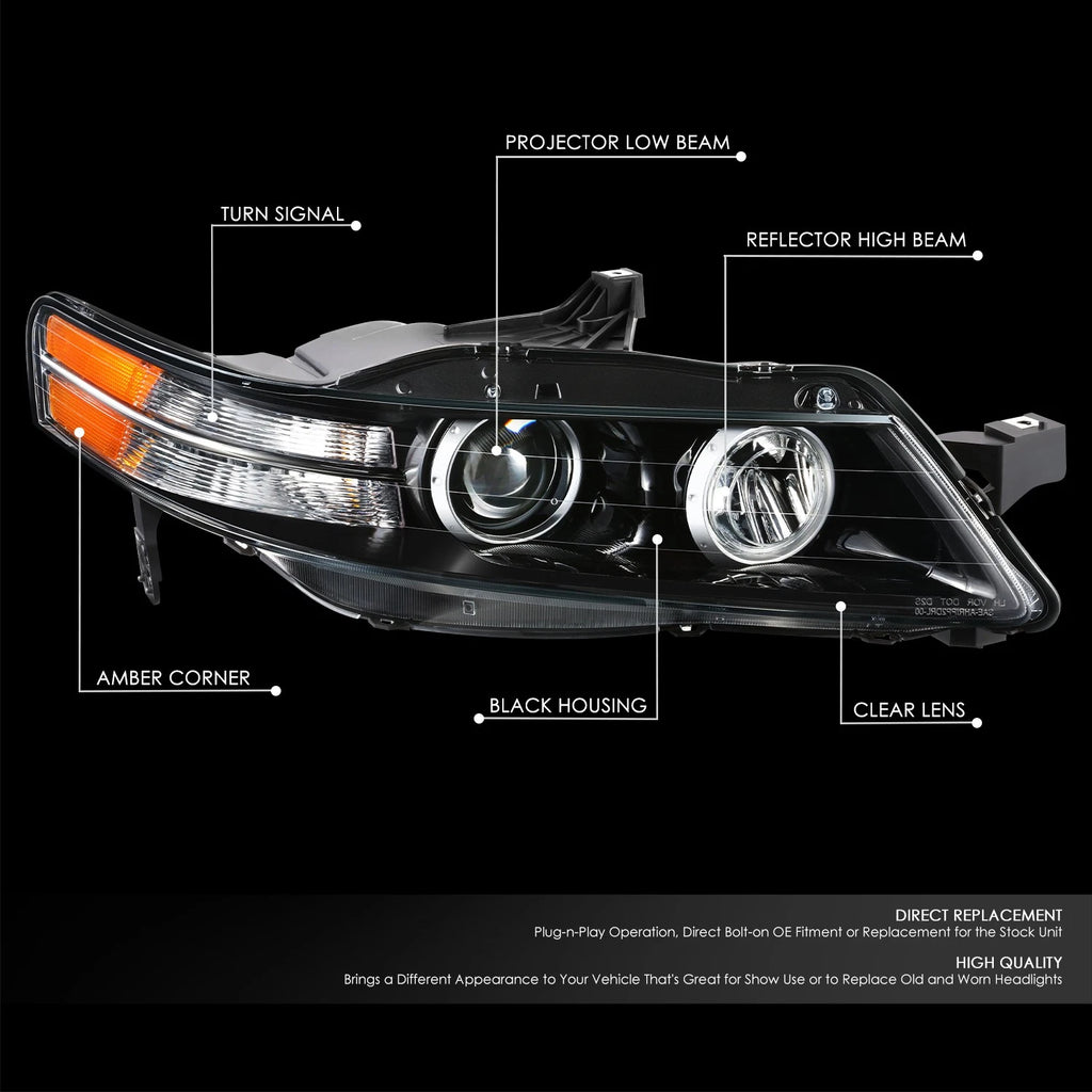 Right Side Projector HID Headlight Assembly for Acura TL Type S (2007–2008)