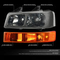 Headlights Chrome with Signal Bumper Lamps for Express Savana 1500 2500 3500 (2003–2022)