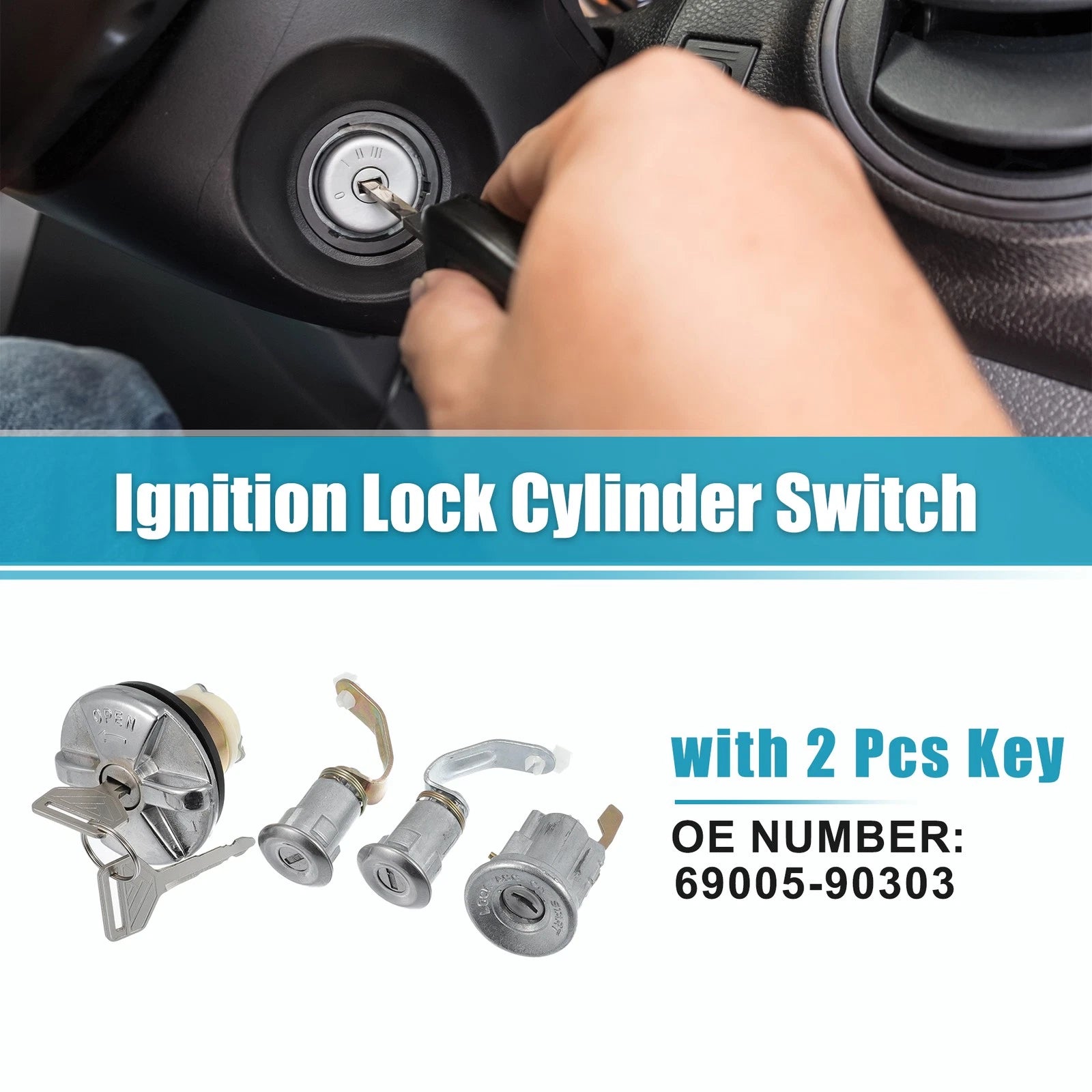 Ignition Lock Cylinder Kit for Toyota (1 Set)