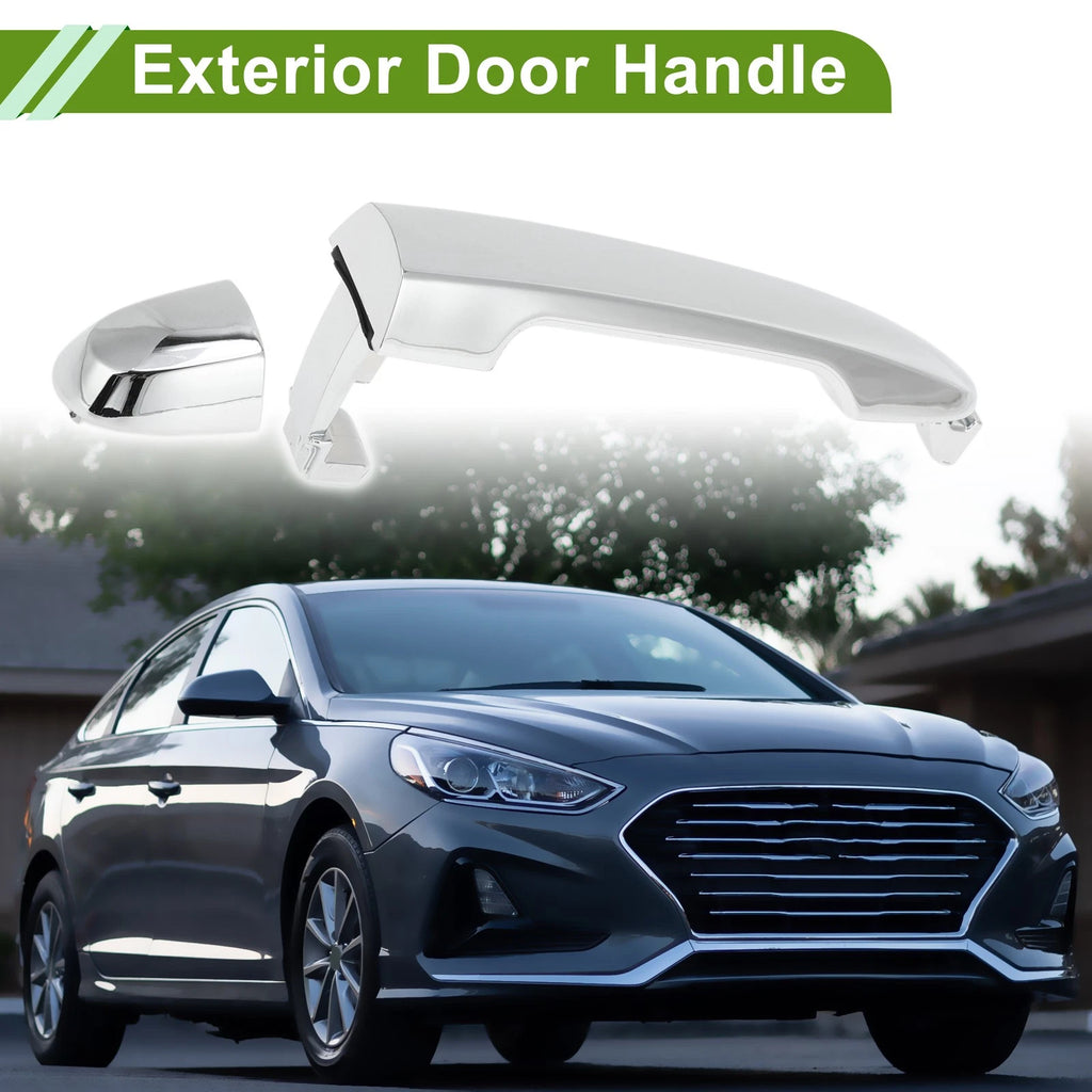 Exterior Door Handle for Hyundai Kia Rondo (2007–2012) No. 836501D010 Silver Tone