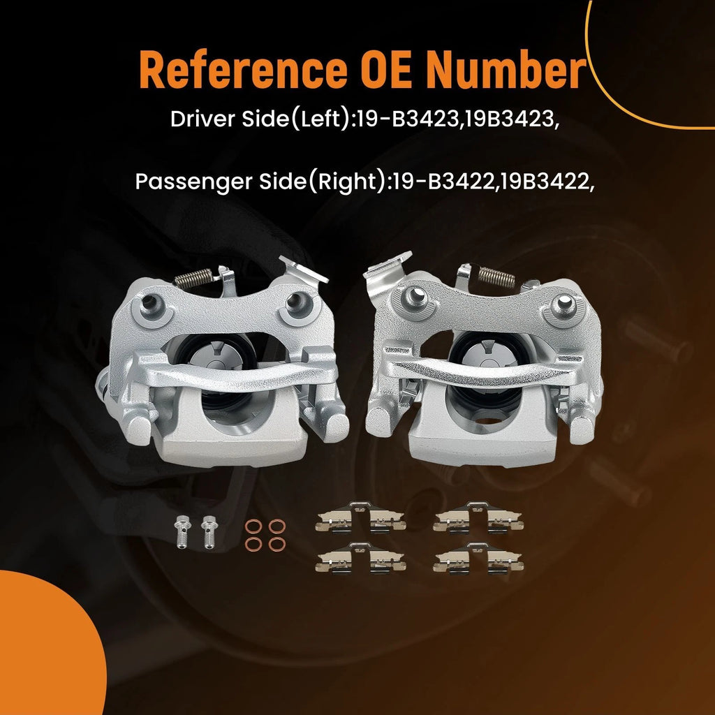 Rear Left+Right Disc Brake Calipers w/ Bracket Pair for Scion xB (2008–2015)