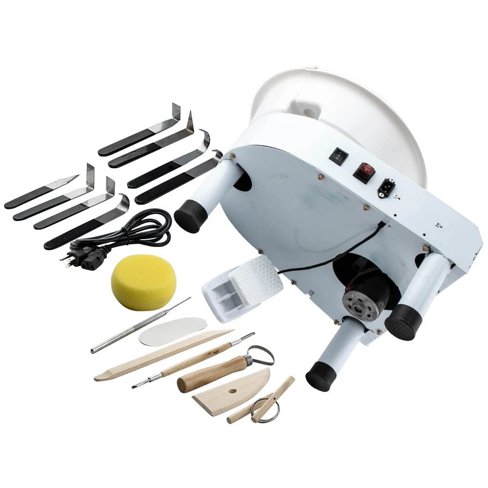 Stainless Steel 250W Plug Pottery Wheel for Ceramic Shaping Tool (—)
