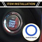 Engine Start Stop Button Switch Knob Cover Ring for Toyota Tacoma (2016–2023) Blue