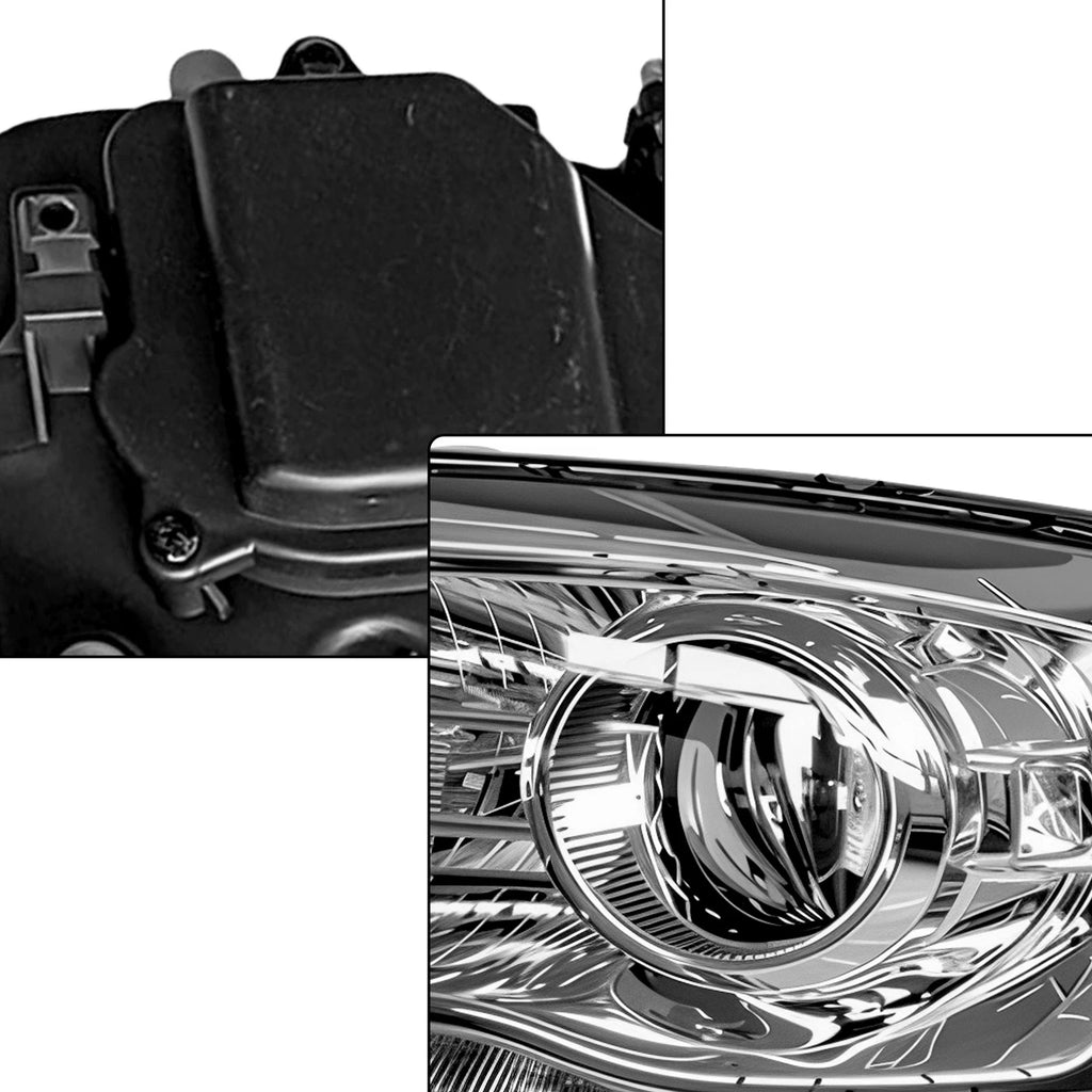 Pair Headlights for Ram 1500 2500 3500 (2013-2018) Chrome LED DRL