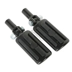 Black Rear Passenger Foot Pegs Clevis Mount for Harley Softail Fatboy (2000-2006)