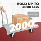 Heavy Duty Flat Dolly Cart for Hand Truck (2000lb Capacity)