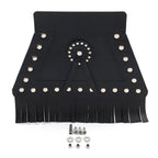 PU Leather Rear Fender Mud Flap Cover with Fringe for Harley