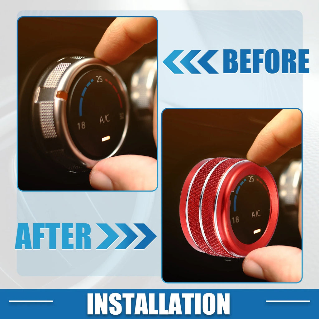 Set of 2 AC Radio Switch Knob Cover Trim for Subaru BRZ, Toyota 86 (2022)