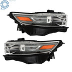 Headlights for Ford Taurus (2013–2016) Halogen W/Gray Trim, Driver & Passenger