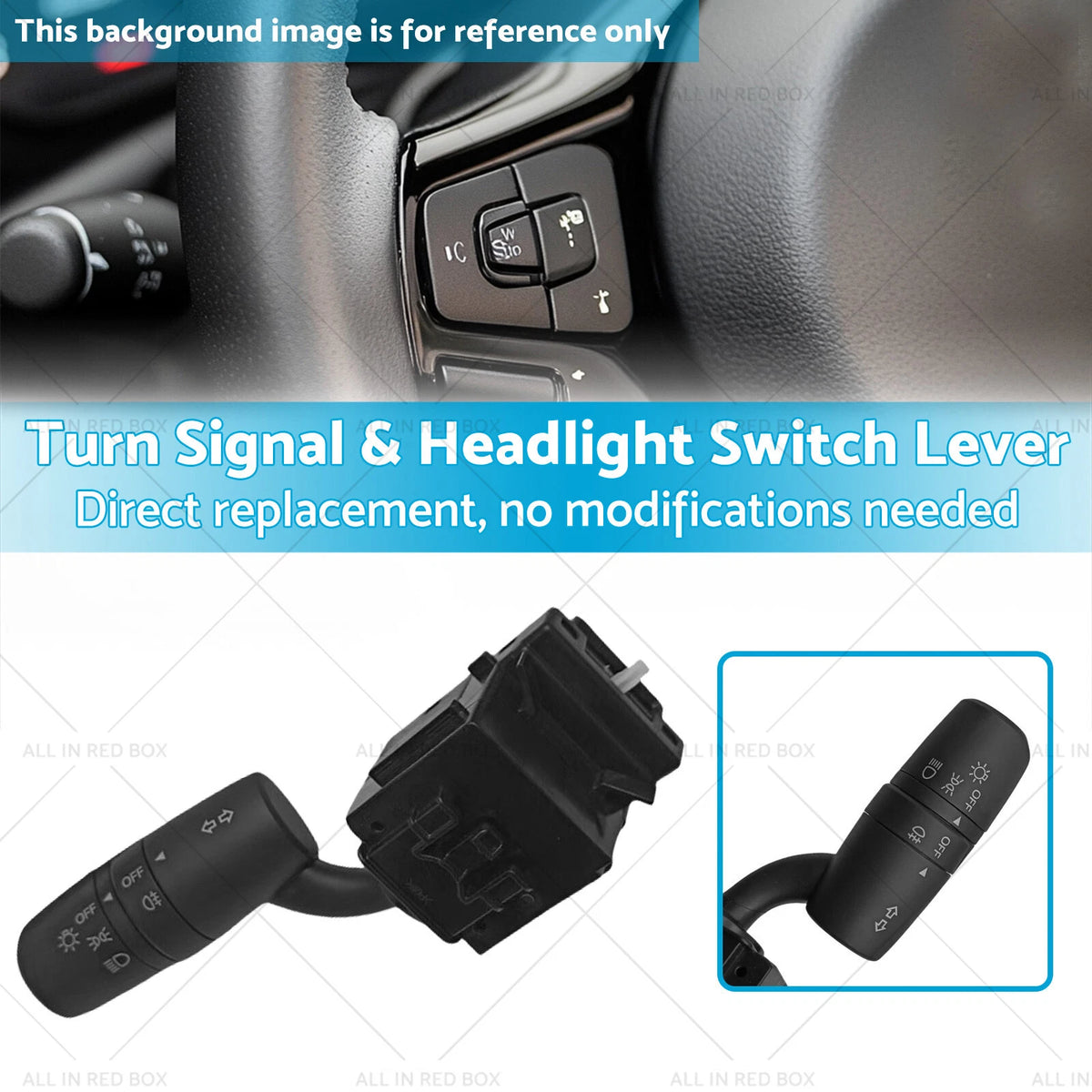 Turn Signal & Headlight Switch Lever for Mazda 3 6 CX-5 (2004–2019) KD3366122 Black