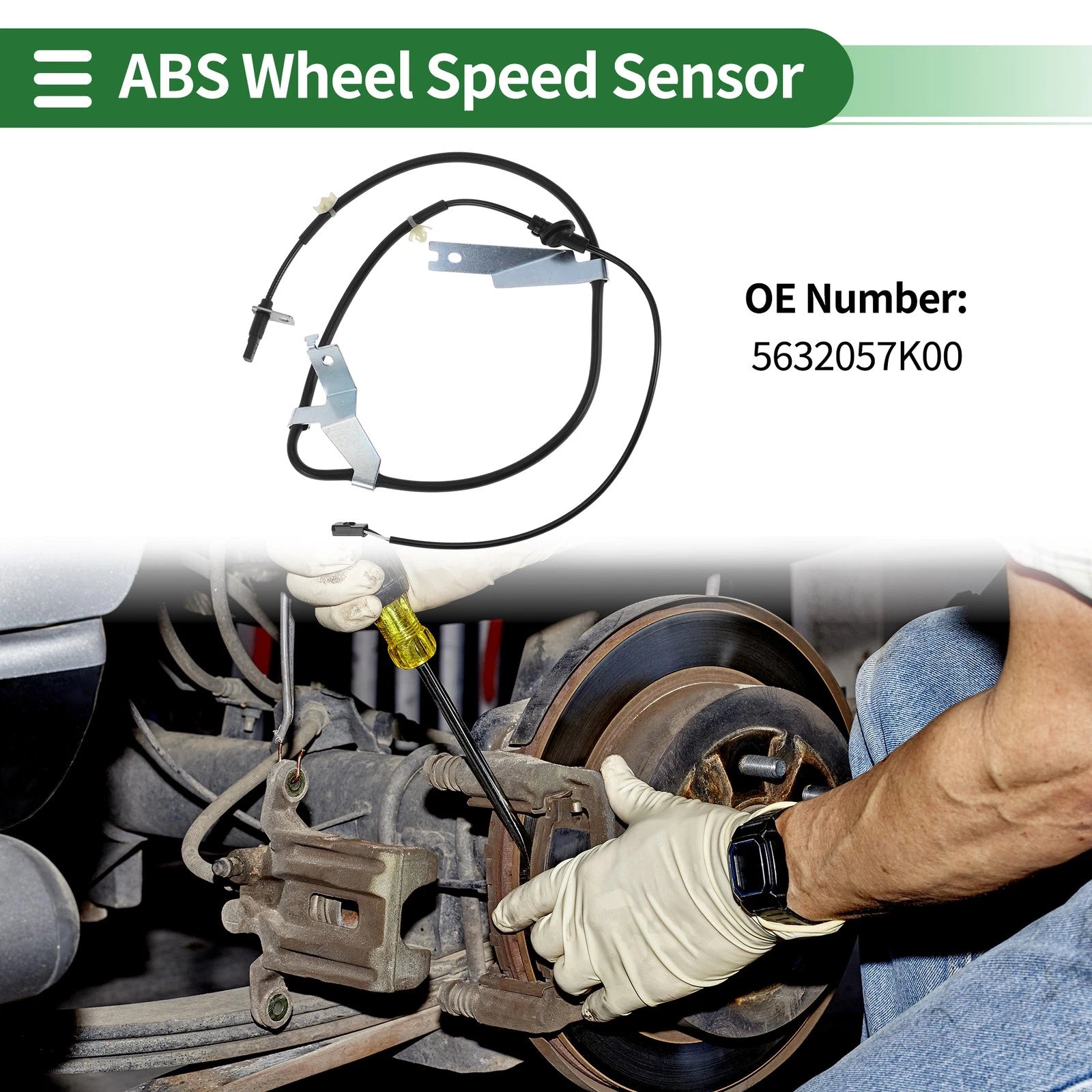 ABS Wheel Speed Sensor for Suzuki Swift Sport (2004–2010) No. 5632057K00 Rear Left