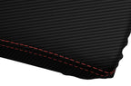 Console Lid Armrest Cover for Lexus CT200H (2011–2016) Carbon Fiber Red Stitch