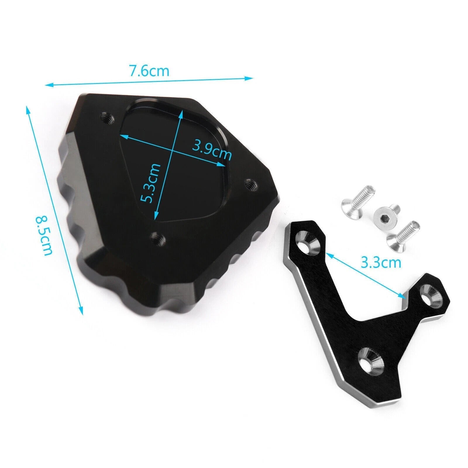 Kickstand Extension Plate for BMW G310 GS (2018) - Black