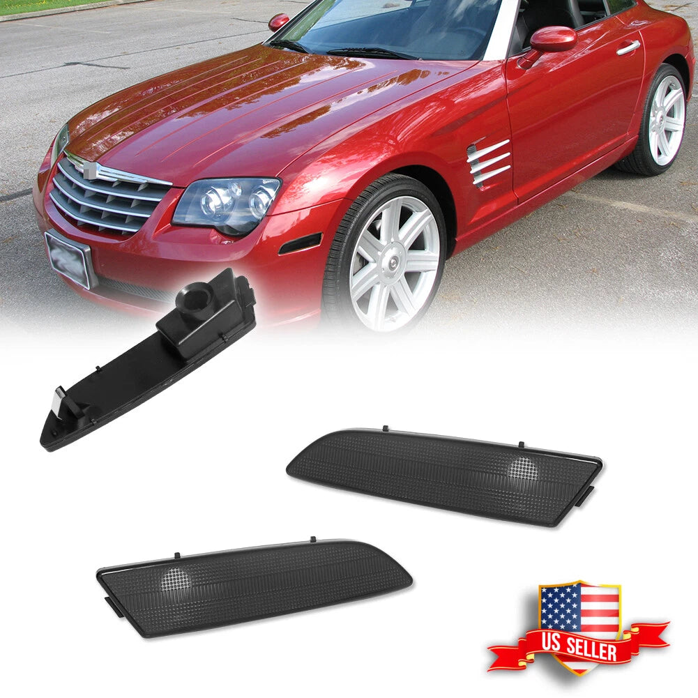Smoked Front Bumper Side Marker Reflector Light for Chrysler Crossfire (2004–2008)