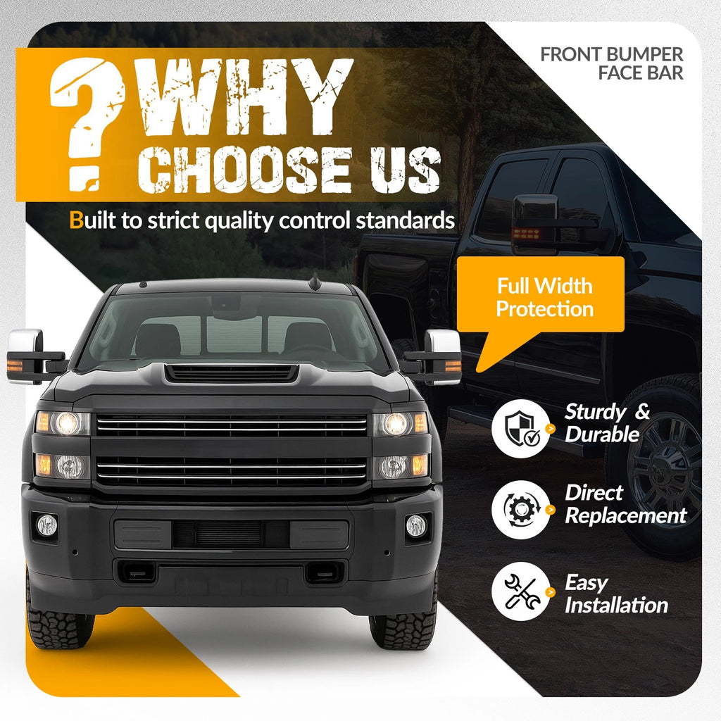 Front Bumper Face Bar for Chevrolet Silverado 2500 HD 3500HD (2015–2019)