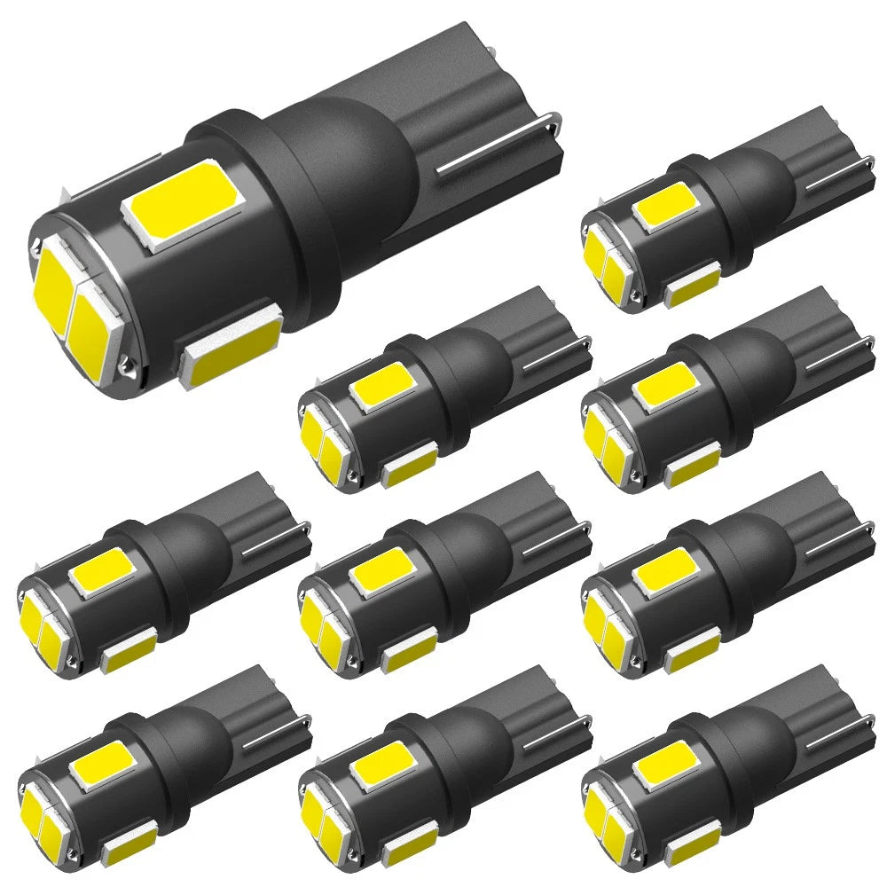 10x T10 LED Bulb for Car Wedge Dome Map Light (194)