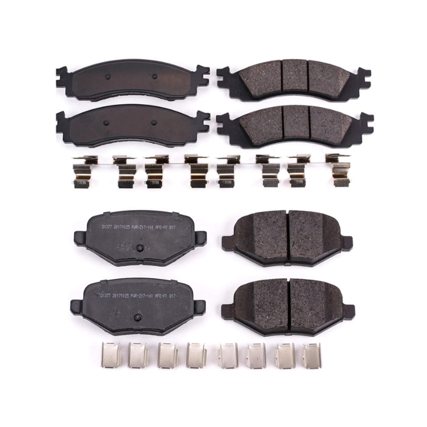 PowerStop Front & Rear Carbon Fiber Ceramic Brake Pads Kit for Ford Taurus (2010–2019)