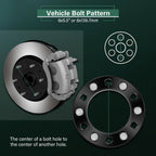 2X 1" Wheel Spacers 6x5.5 12x1.5 for Toyota Tundra Tacoma Hummer H3 Chevrolet