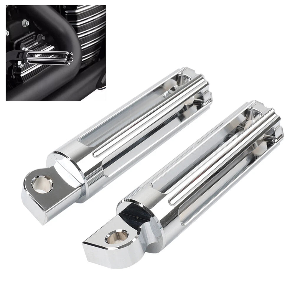 Pair Male Mount Foot Pegs for Harley Touring Sportster Softail