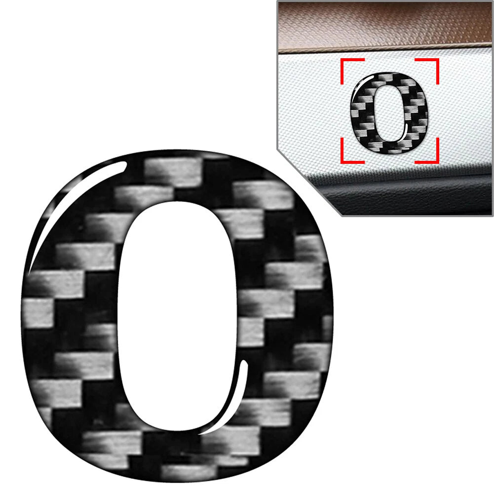 Carbon Black Window Door Wall Badge Emblem Decals for Car