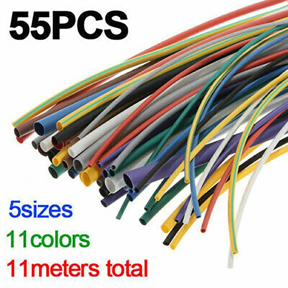 Set of 55 Heat Shrink Tubes for Electrical Equipment