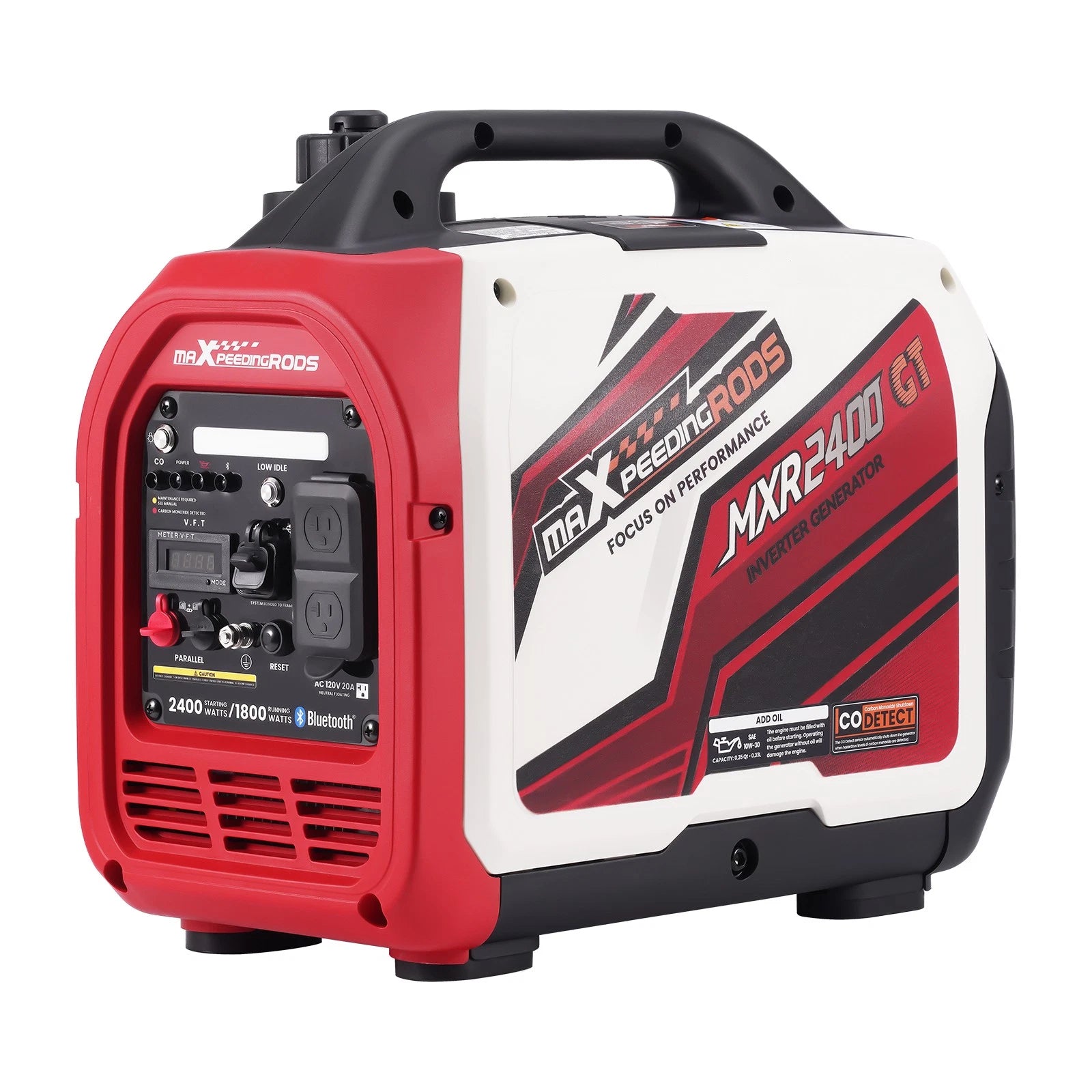 2400W Lightweight Inverter Generator with App Monitor Eco Mode Quiet 58dB