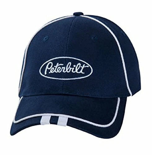 Navy Sport Stripe Cap for Peterbilt Motors (Blue/White)