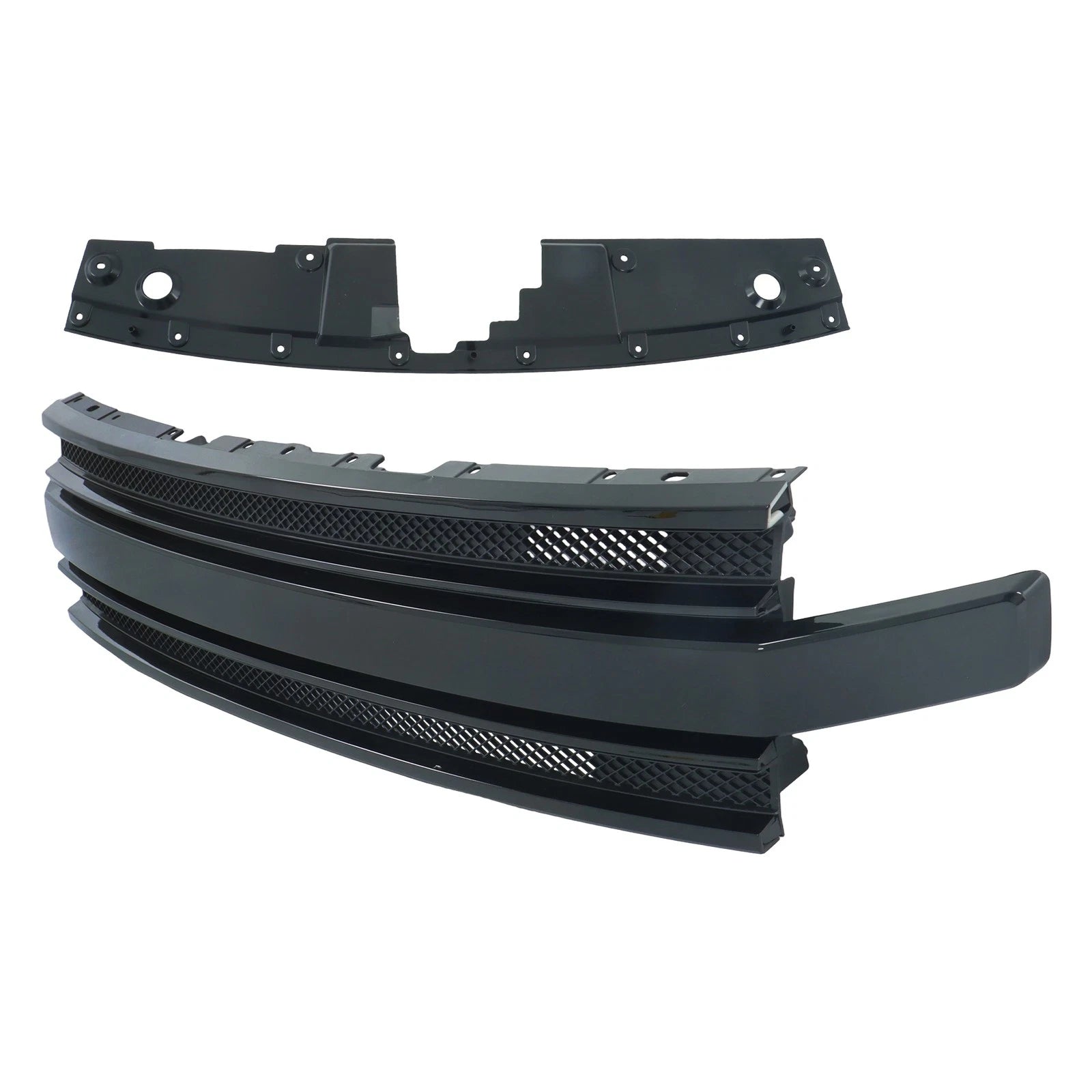 Front Bumper Grille Assembly with Insert Gloss Black for Ford Flex (2013-2019)