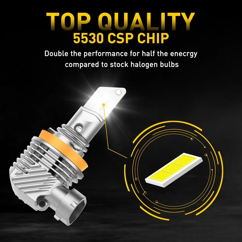 AUXITO H11 LED Headlight Bulb Conversion Kit for Hi Low Beam (6000K)