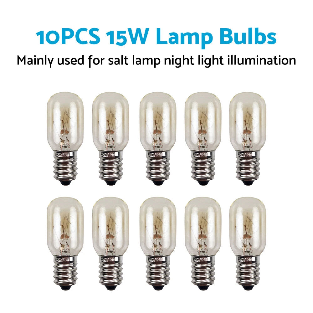 10PCS E14 15W 230V Salt Lamp Globe Bulb for Refrigerator Oven