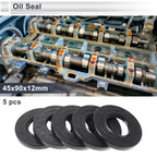 Set of 5 Oil Seal Rotary Shaft Seal Nitrile Rubber 45x90x12mm