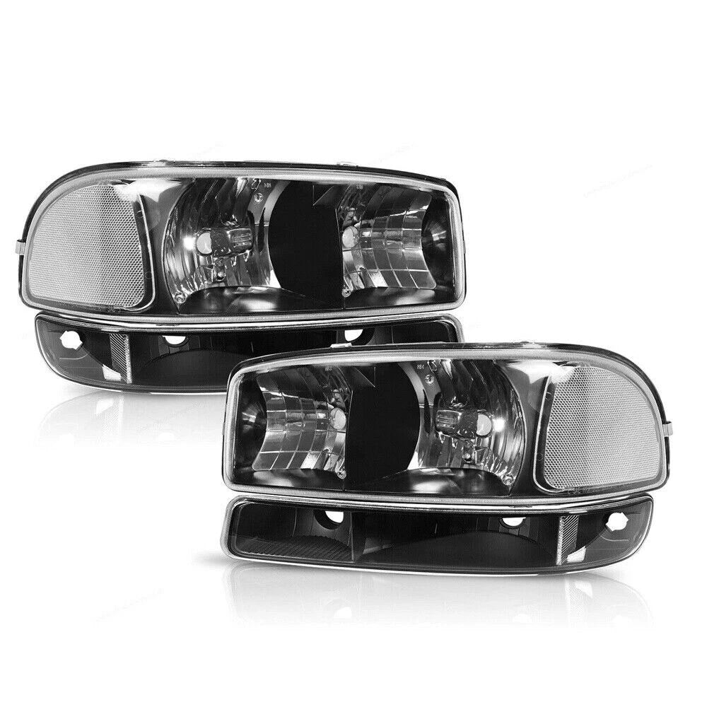 Set of 4 Headlight Assemblies for Sierra 1500, Yukon (1999–2007)