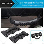 2X Off Road Roll Grab Bar Handles for Jeep Wrangler (JT, JL, JK, TJ) Black
