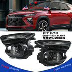 Pair Halogen Headlights with LED DRL for Chevy Trailblazer (2021–2023)
